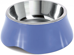Miska pre psov z nehrdzavejúcej ocele a plastu Blue Argi 25,6 cm
