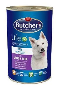 Butcher's Dog Life s jahňacím mäsom a ryžou konz. 1200g