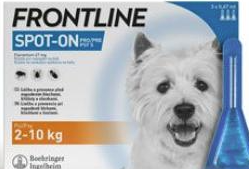 FRONTLINE SPOT ON pre psov S (2-10kg) - 3x0,67ml